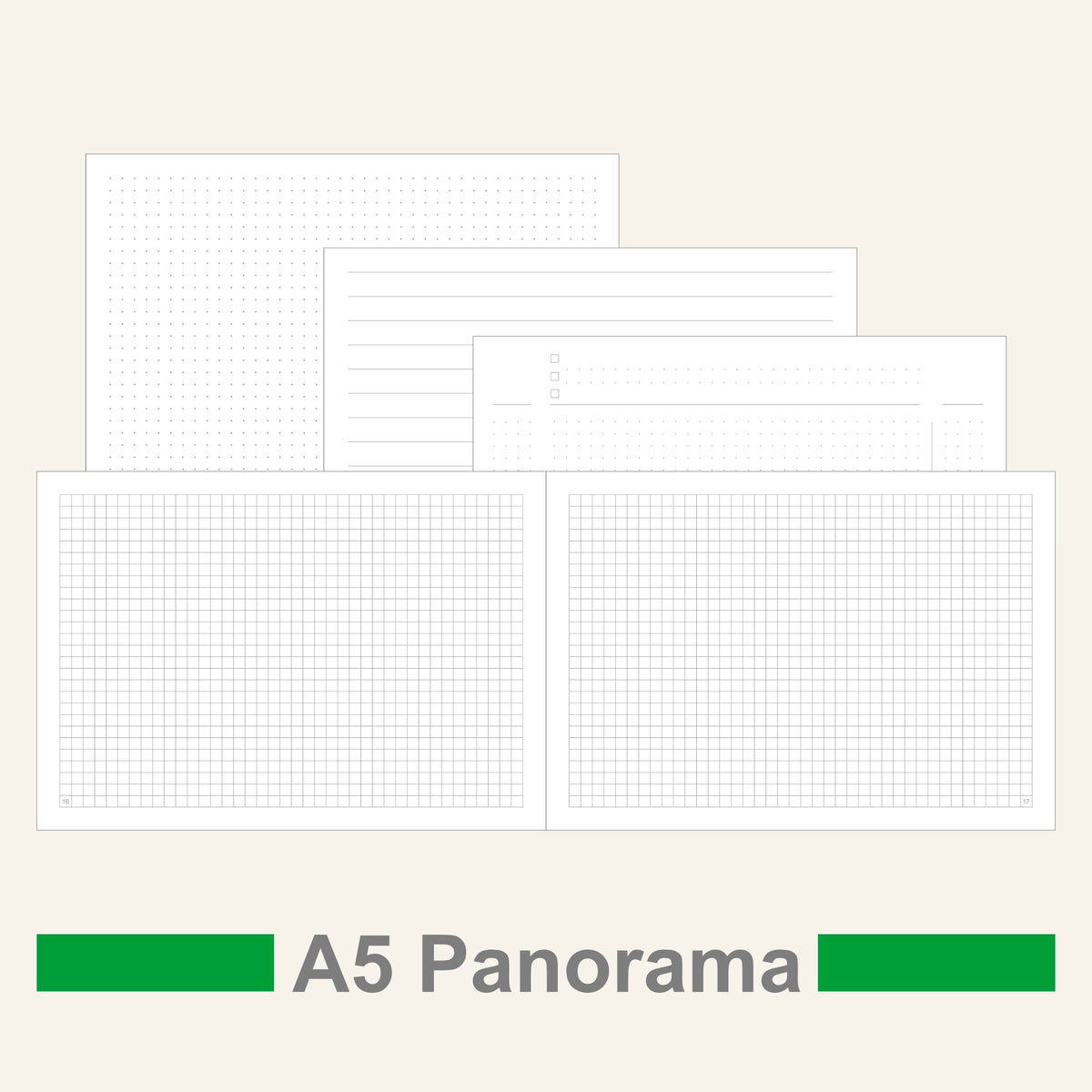 A5 Panorama Einlagen - Notizen