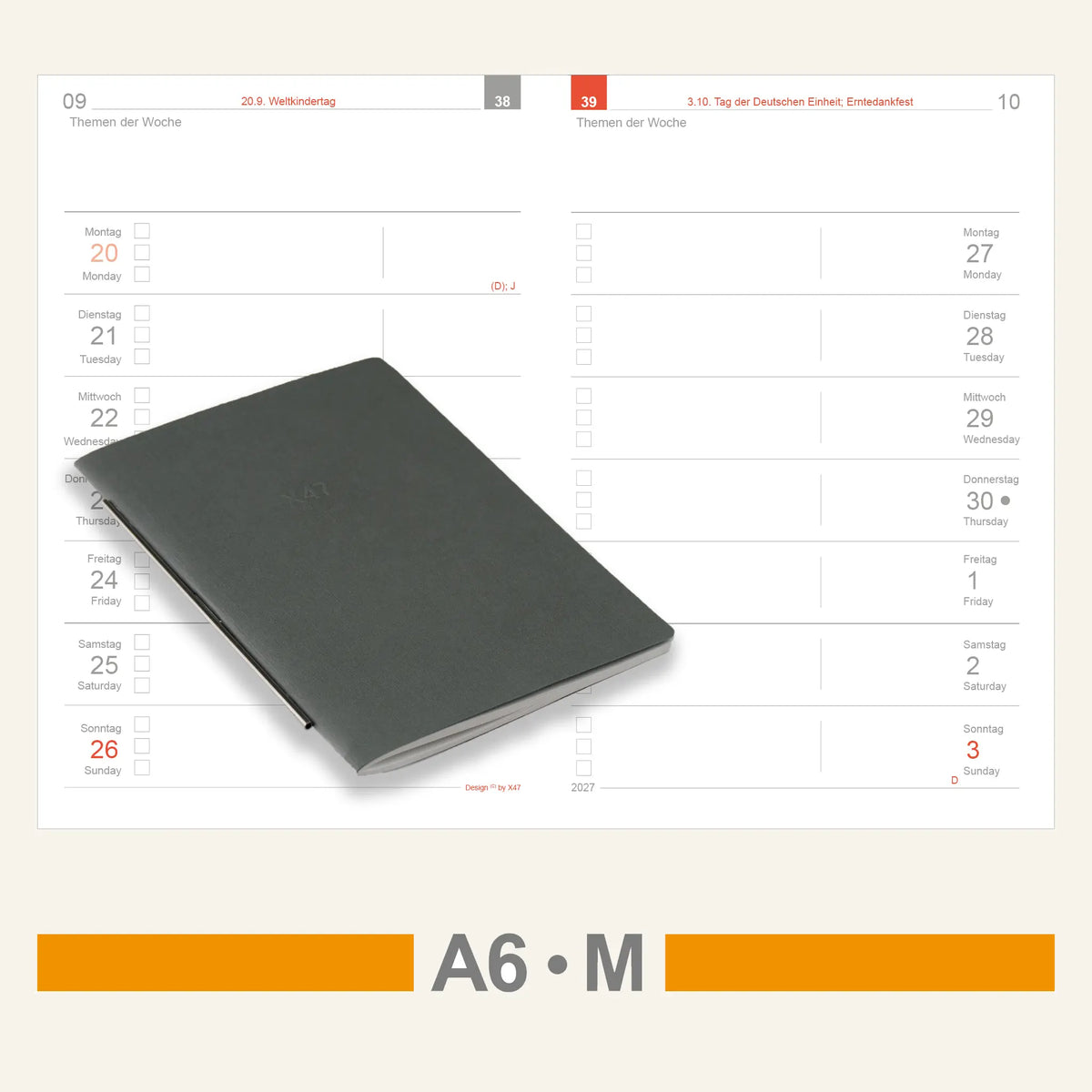 A6 Einlagen - Kalender