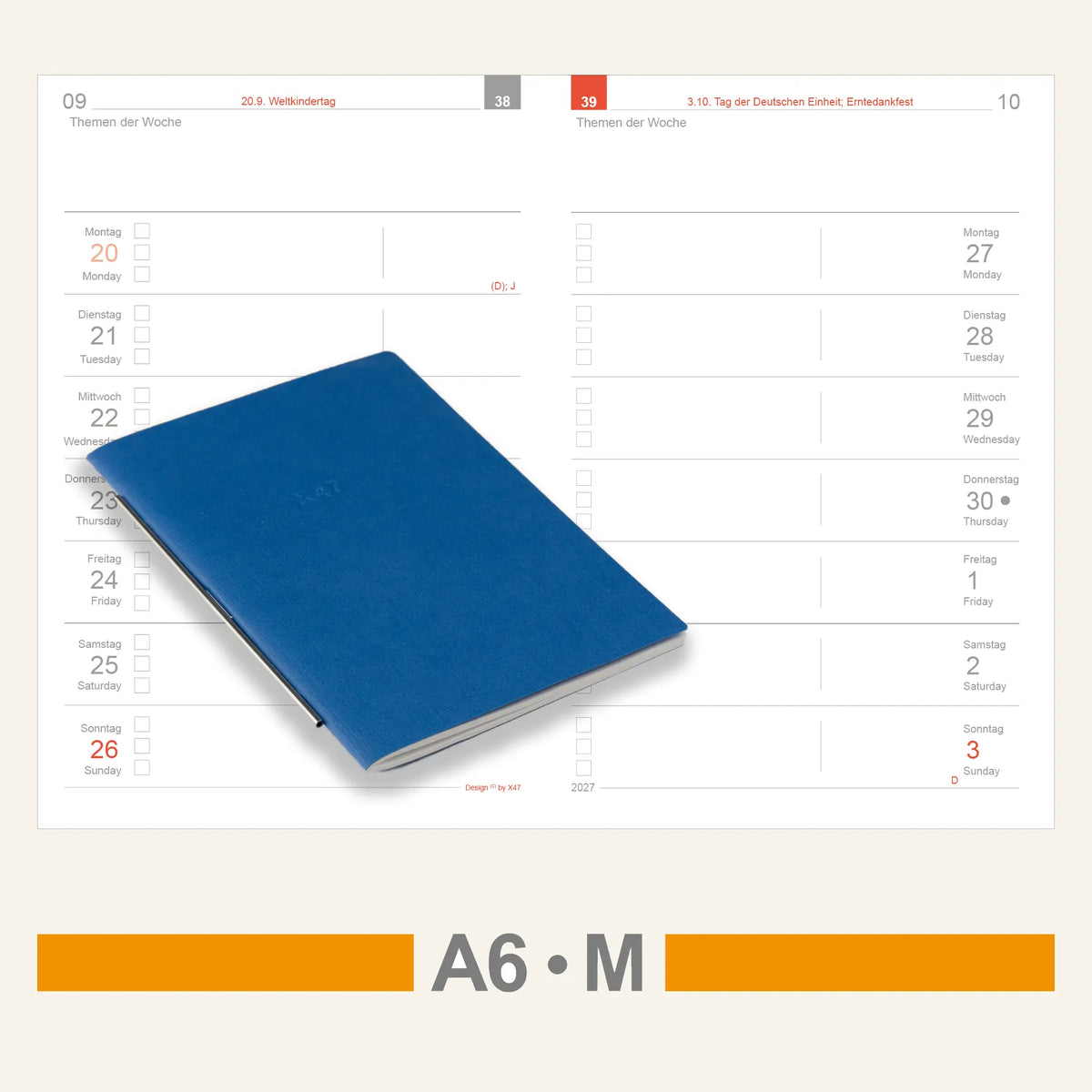 A6 Einlagen - Kalender