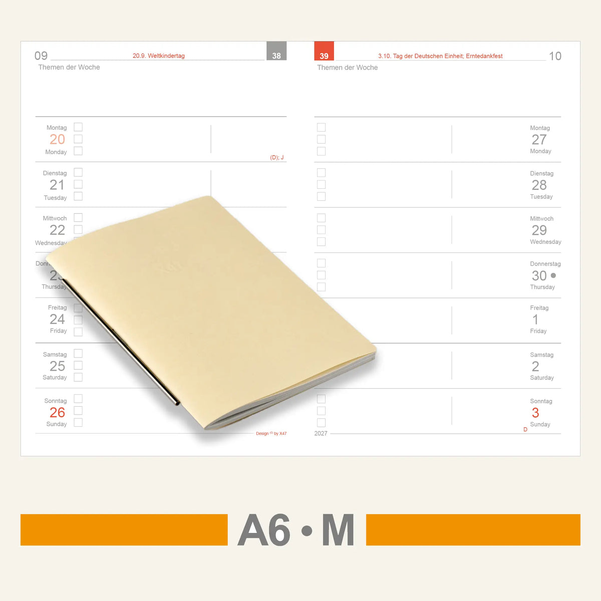 A6 Einlagen - Kalender