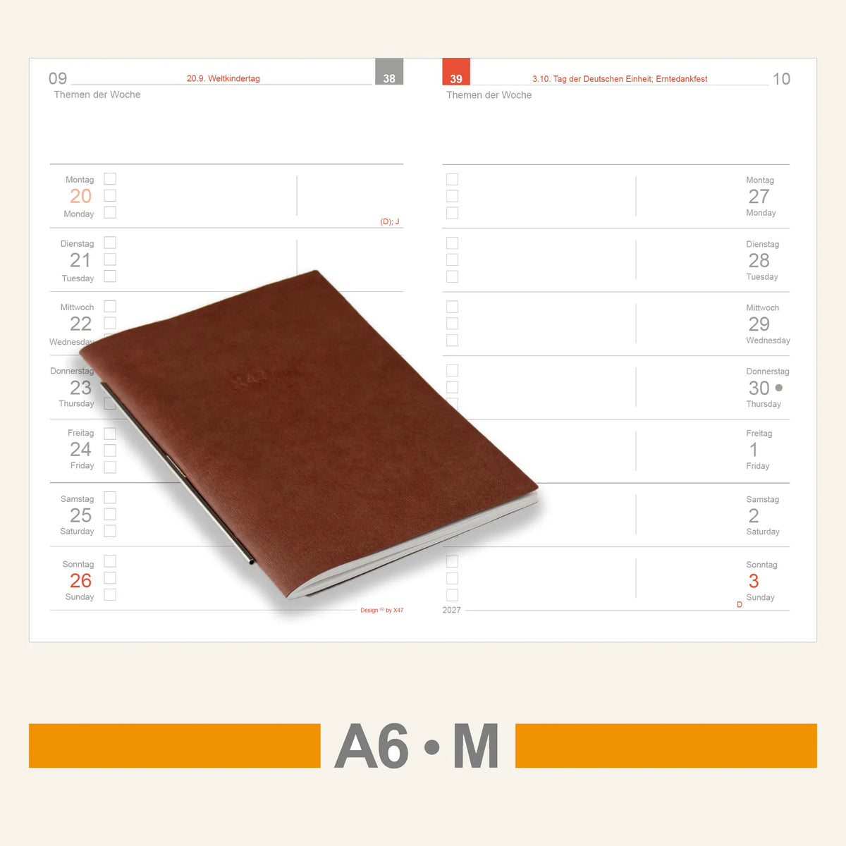 A6 Einlagen - Kalender
