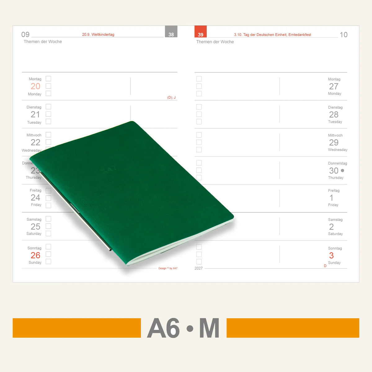 A6 Einlagen - Kalender