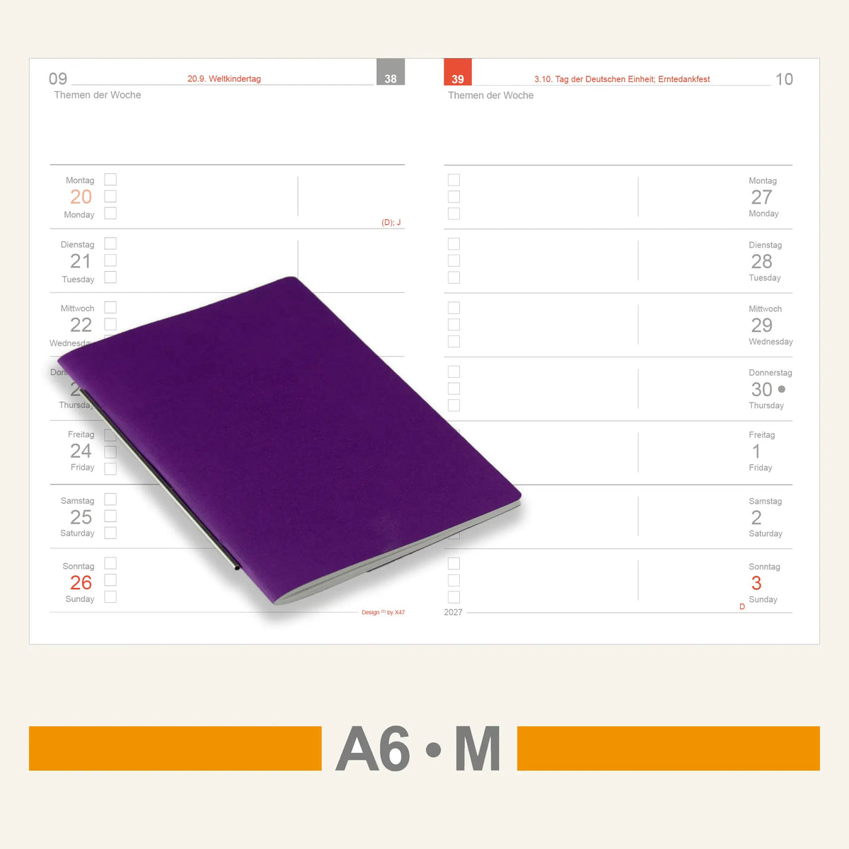 A6 Einlagen - Kalender