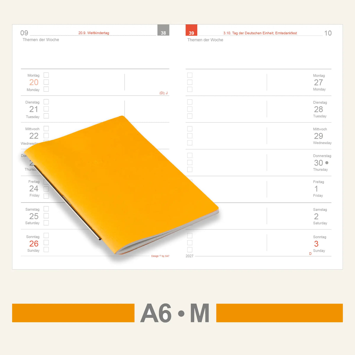 A6 Einlagen - Kalender