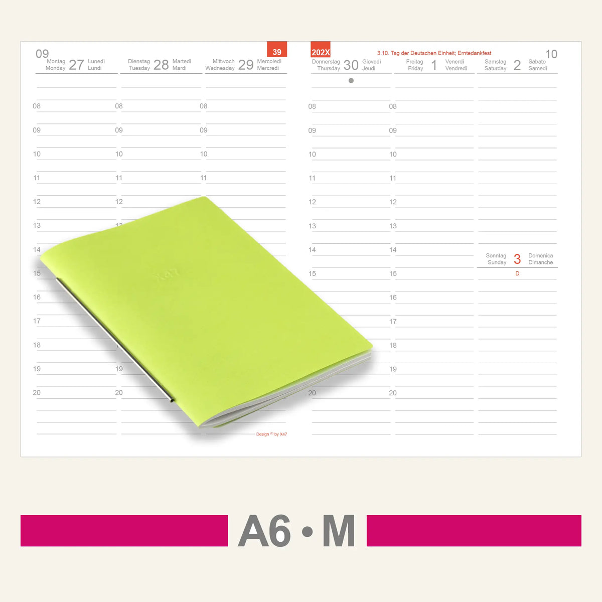 A6 Einlagen - Kalender
