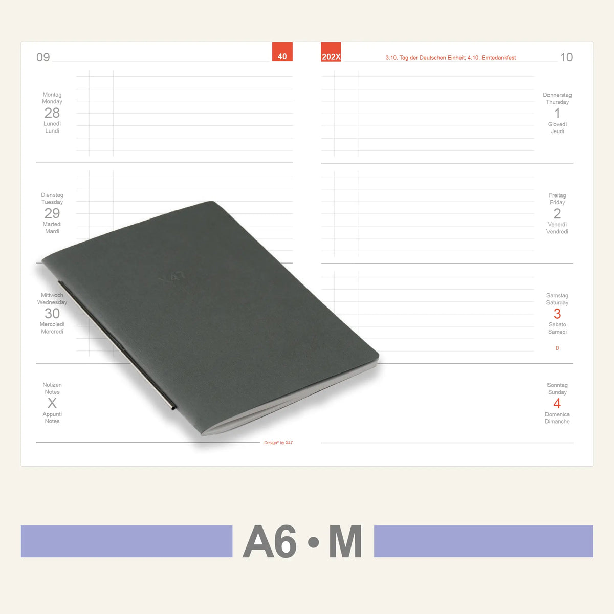 A6 Einlagen - Kalender