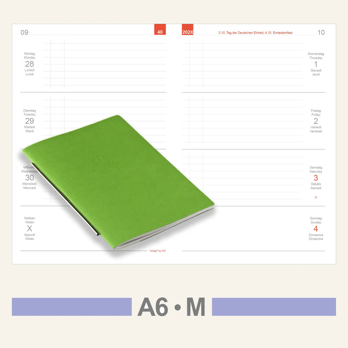 A6 Einlagen - Kalender