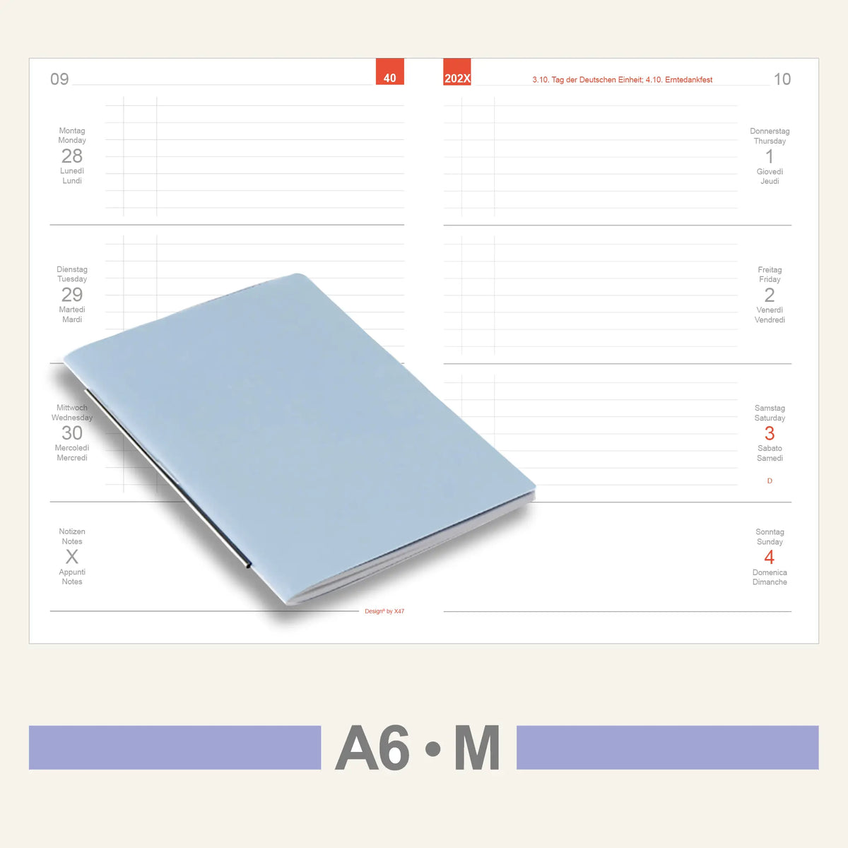 A6 Einlagen - Kalender