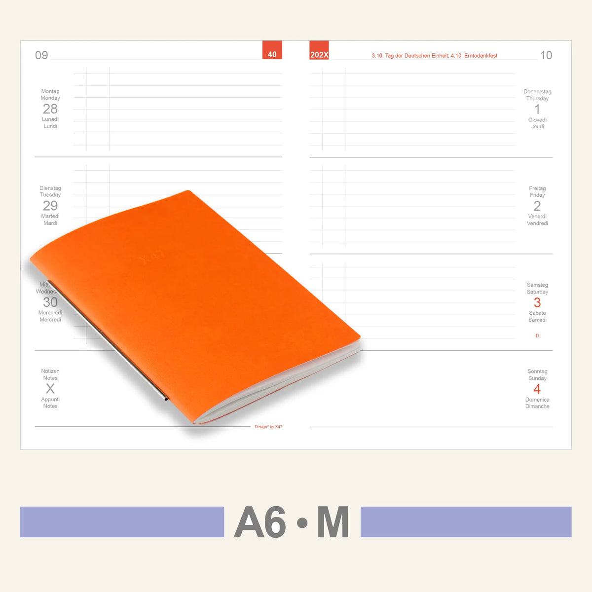 A6 Einlagen - Kalender