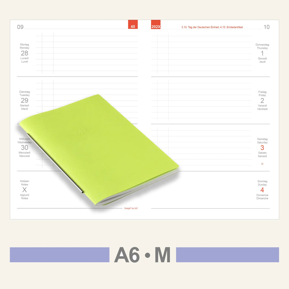 A6 Einlagen - Kalender