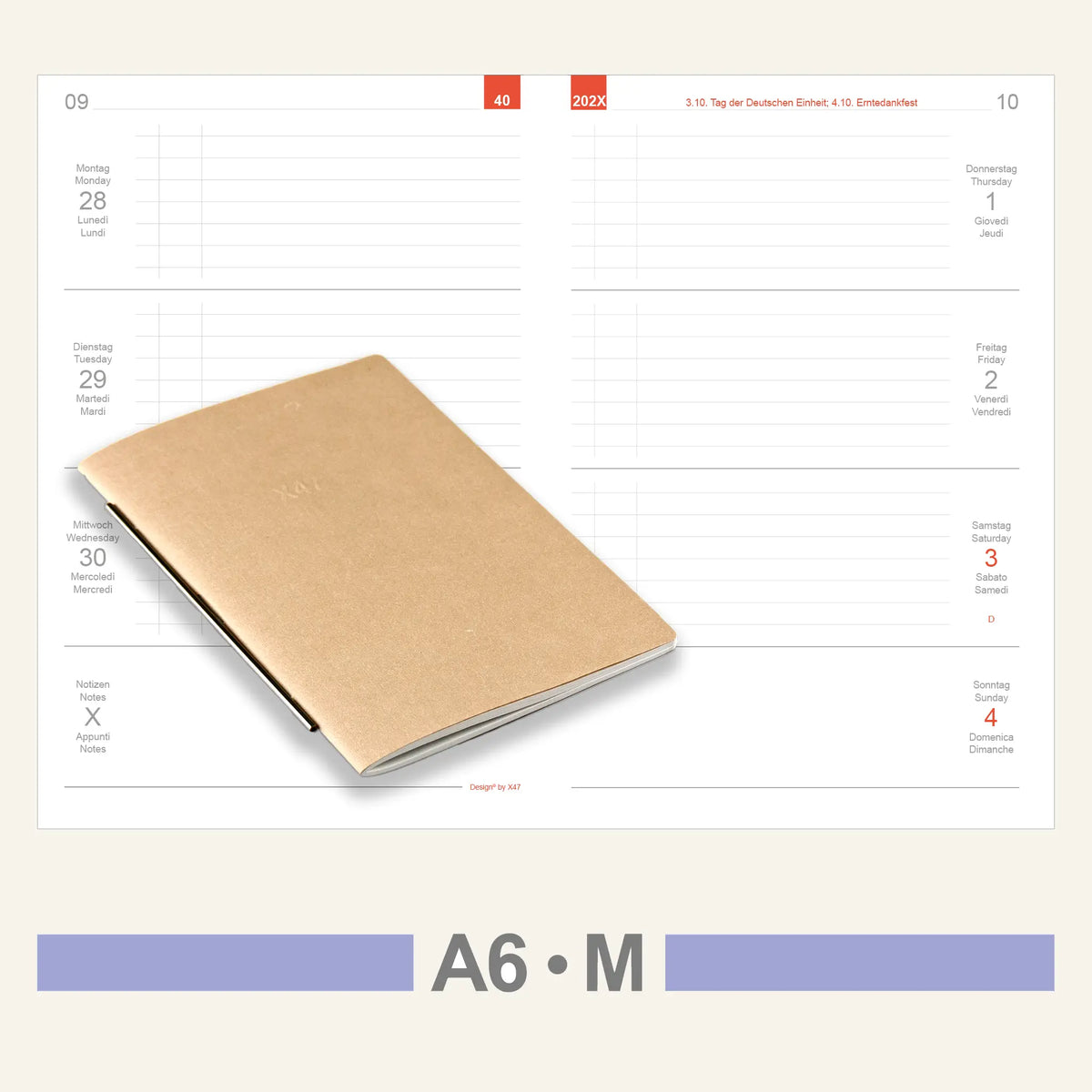 A6 Einlagen - Kalender