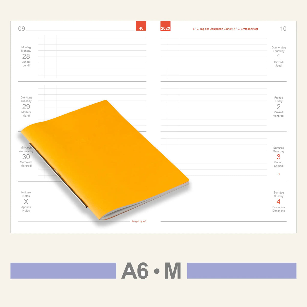 A6 Einlagen - Kalender