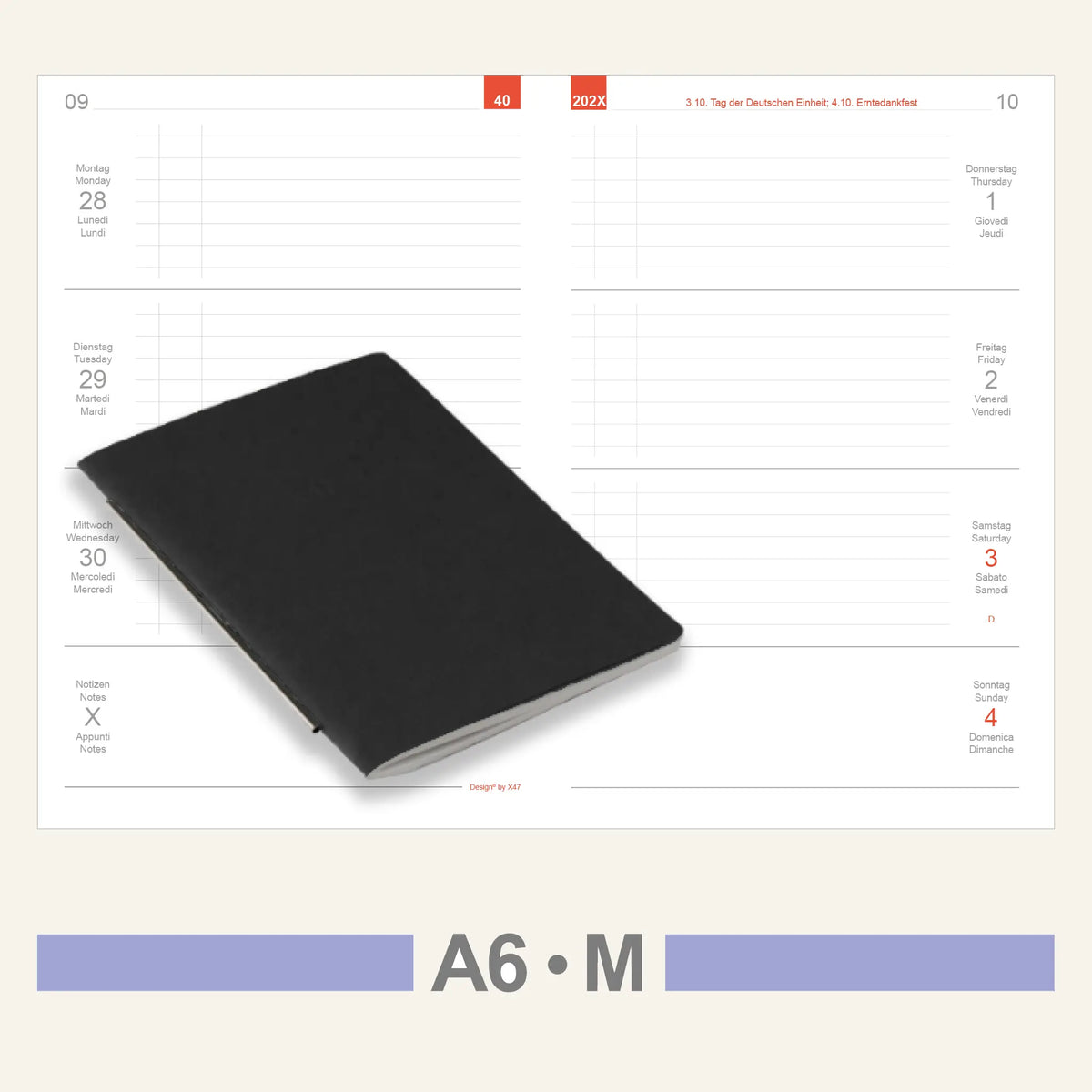 A6 Einlagen - Kalender
