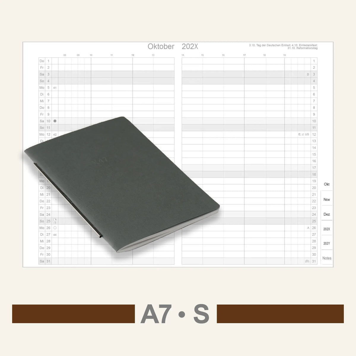 A7 Einlagen - Kalender