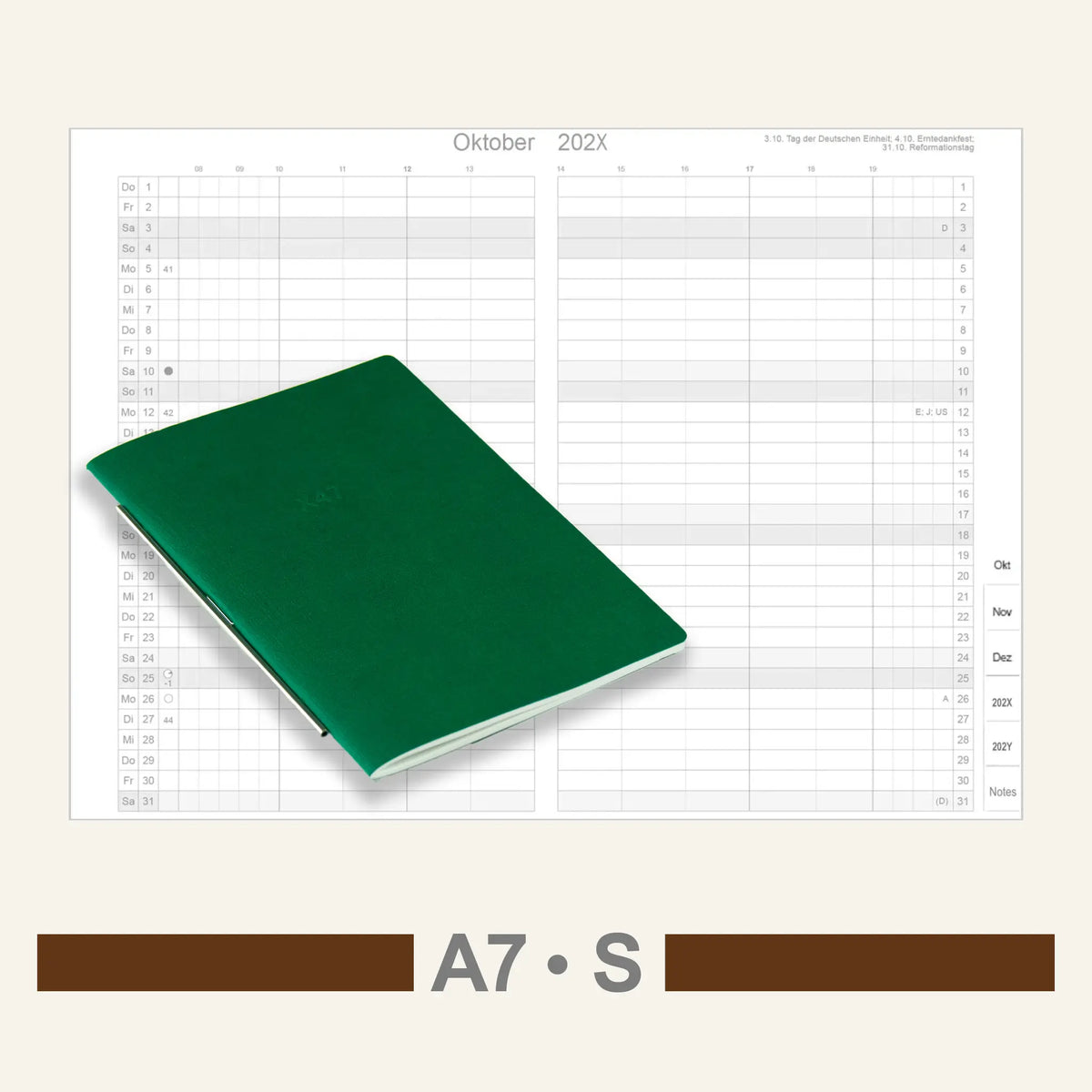 A7 Einlagen - Kalender