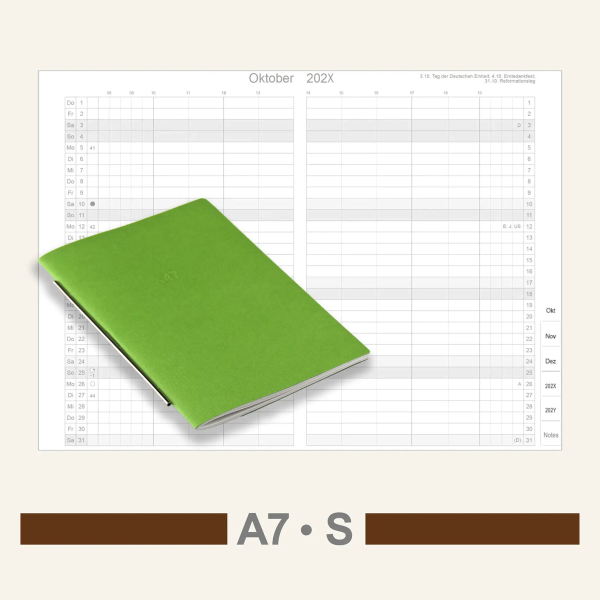 A7 Einlagen - Kalender