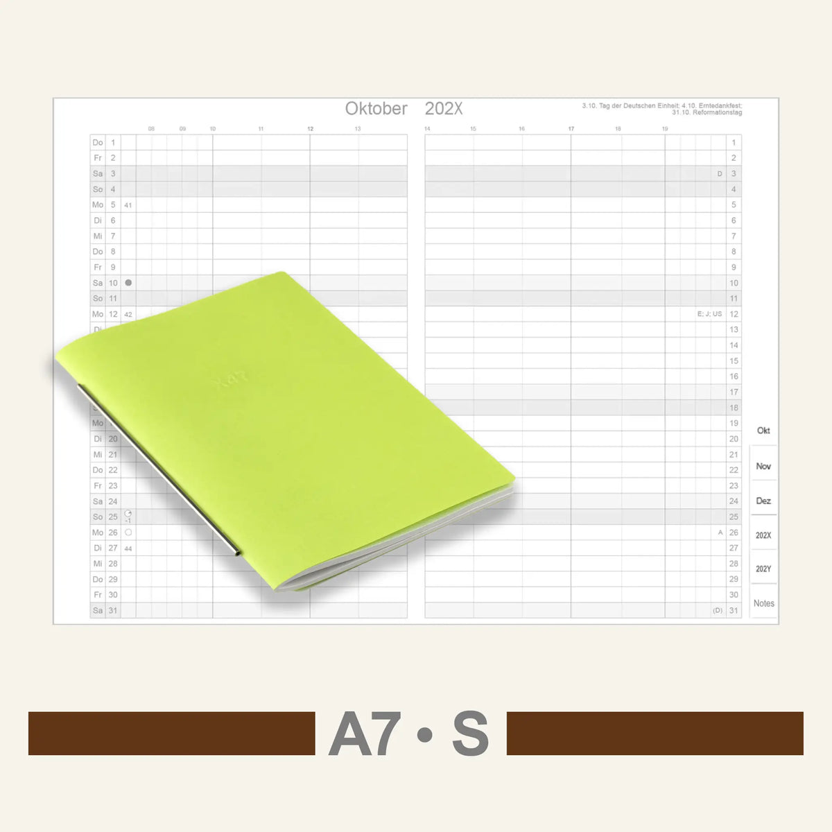 A7 Einlagen - Kalender