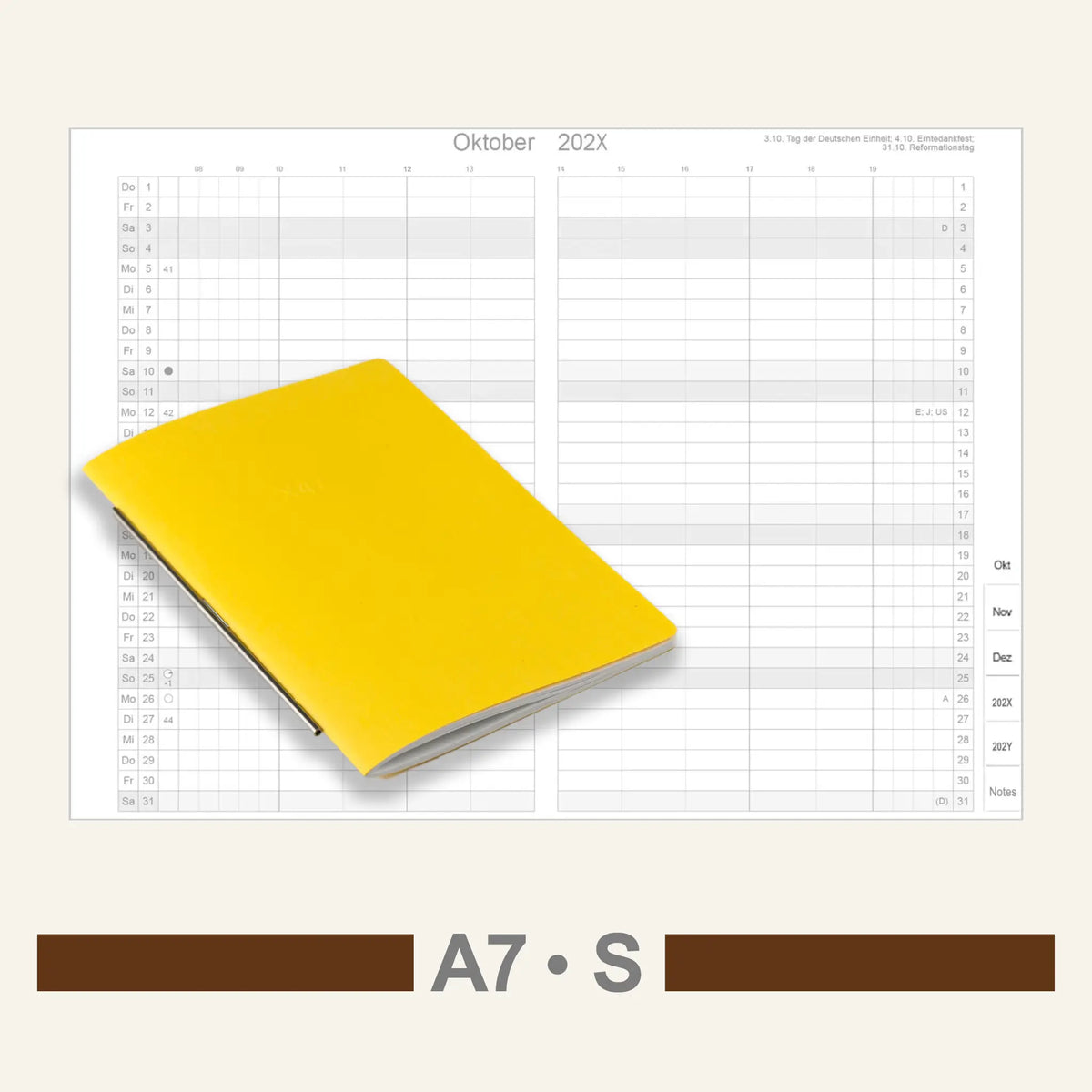 A7 Einlagen - Kalender