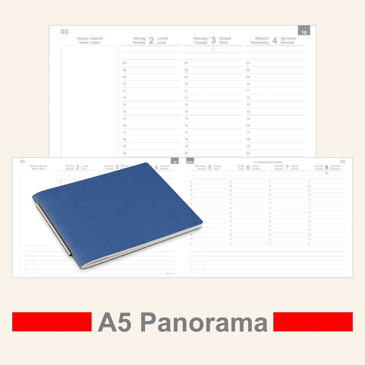 A5 Panorama Einlagen - Kalender