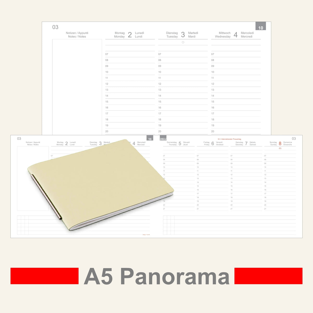 A5 Panorama Einlagen - Kalender