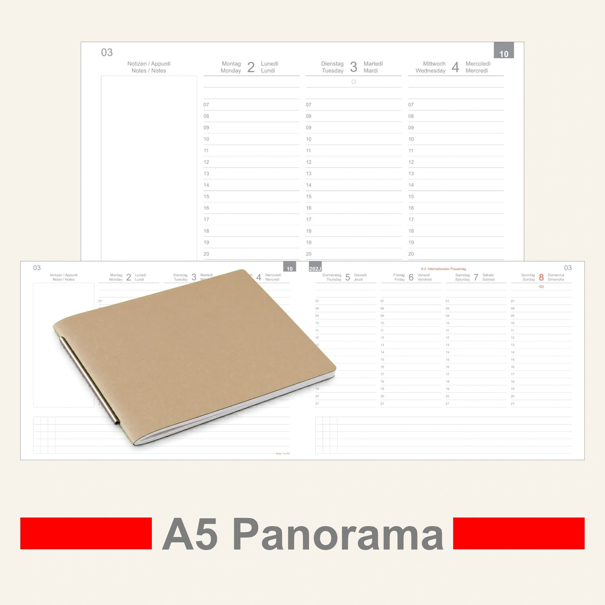 A5 Panorama Einlagen - Kalender