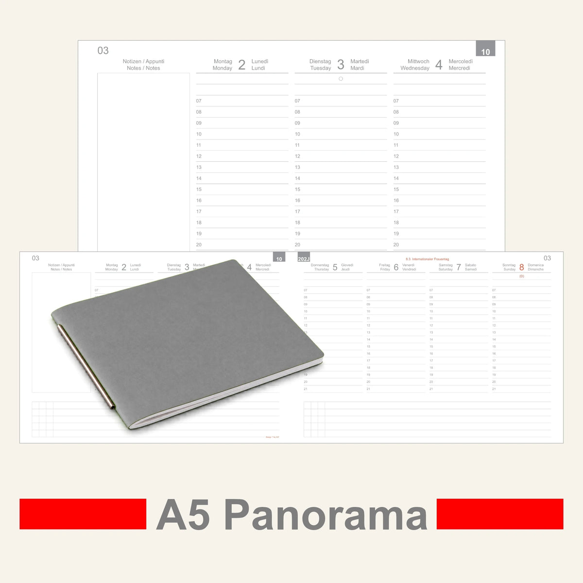 A5 Panorama Einlagen - Kalender