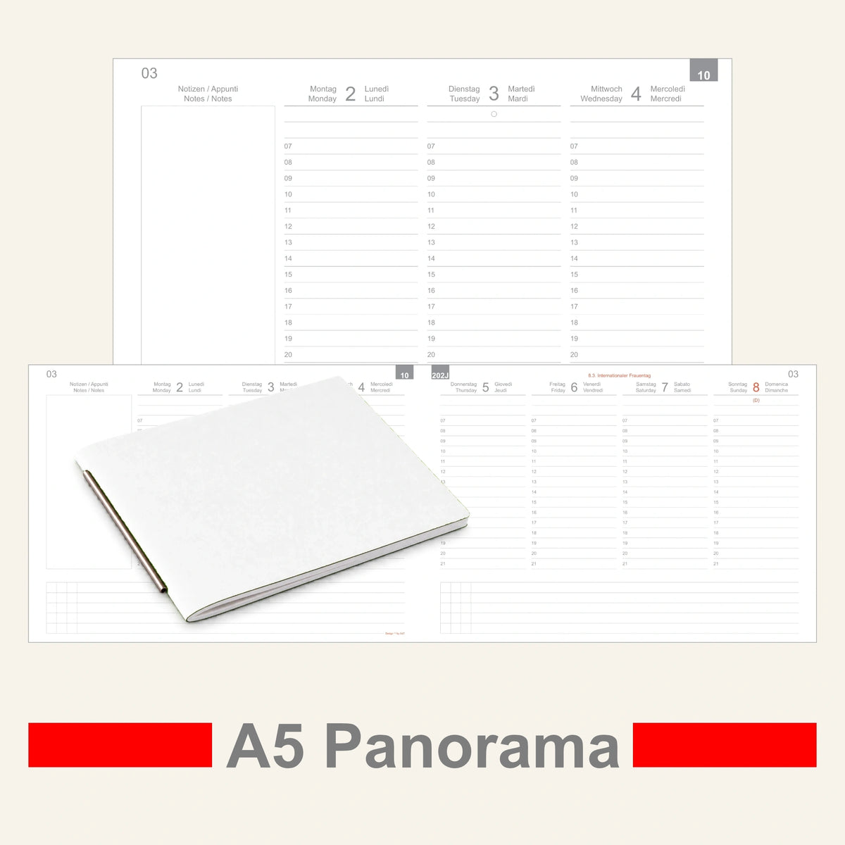 A5 Panorama Einlagen - Kalender