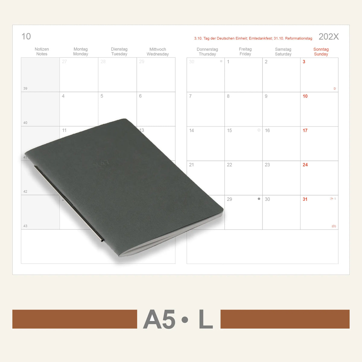 A5 Inserts - Calendar