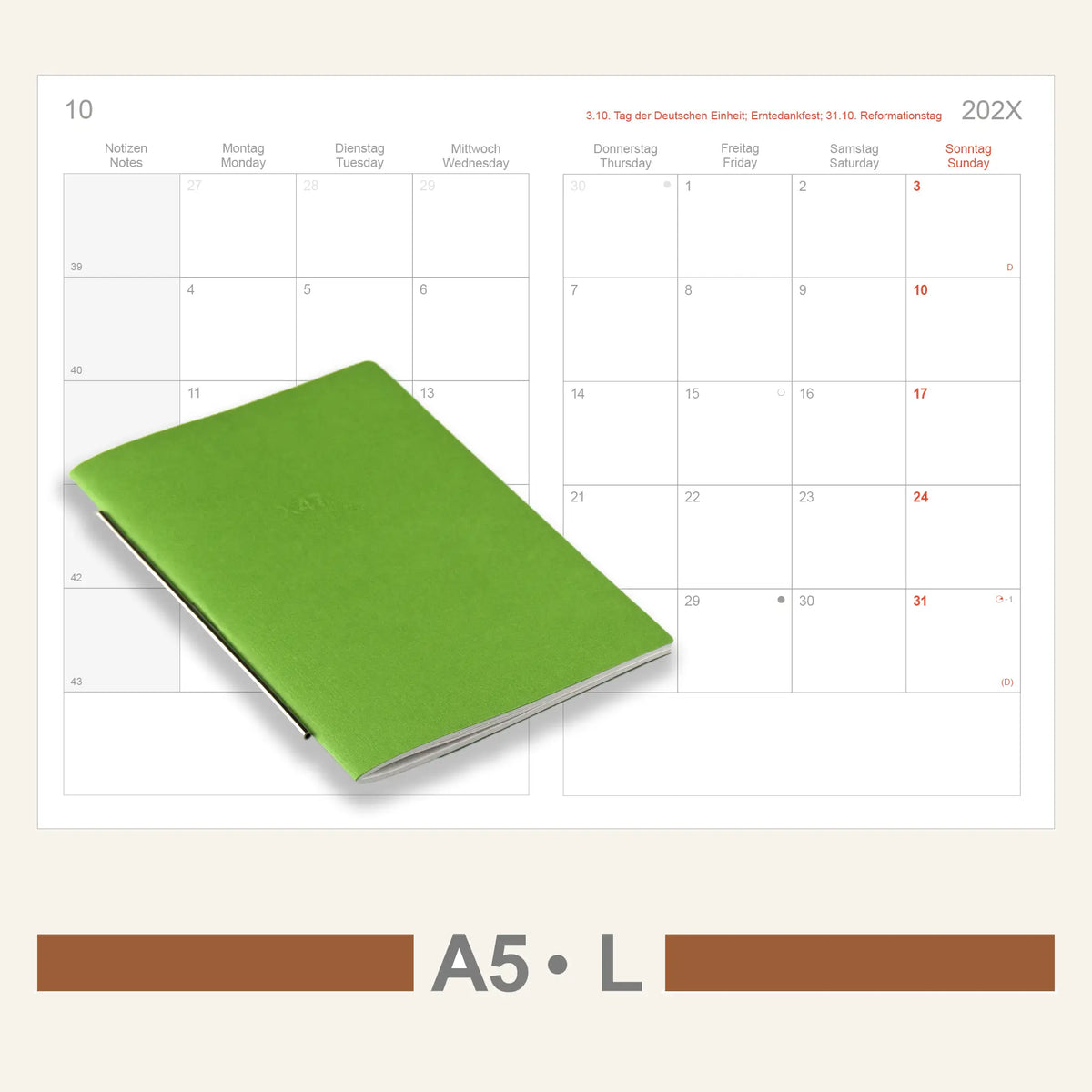 A5 Inserts - Calendar