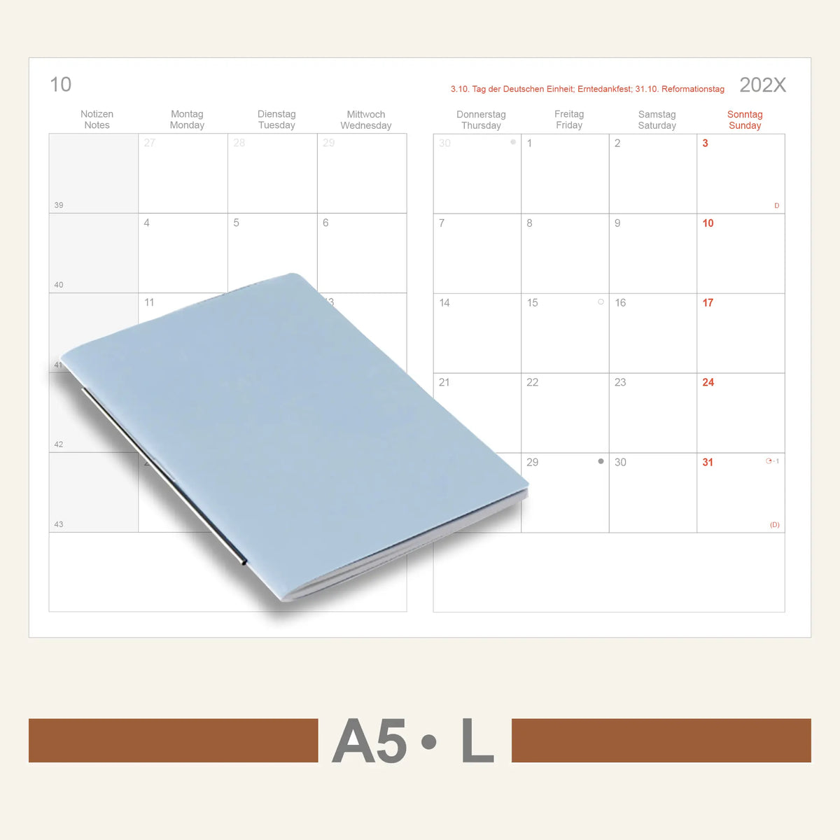 A5 Inserts - Calendar