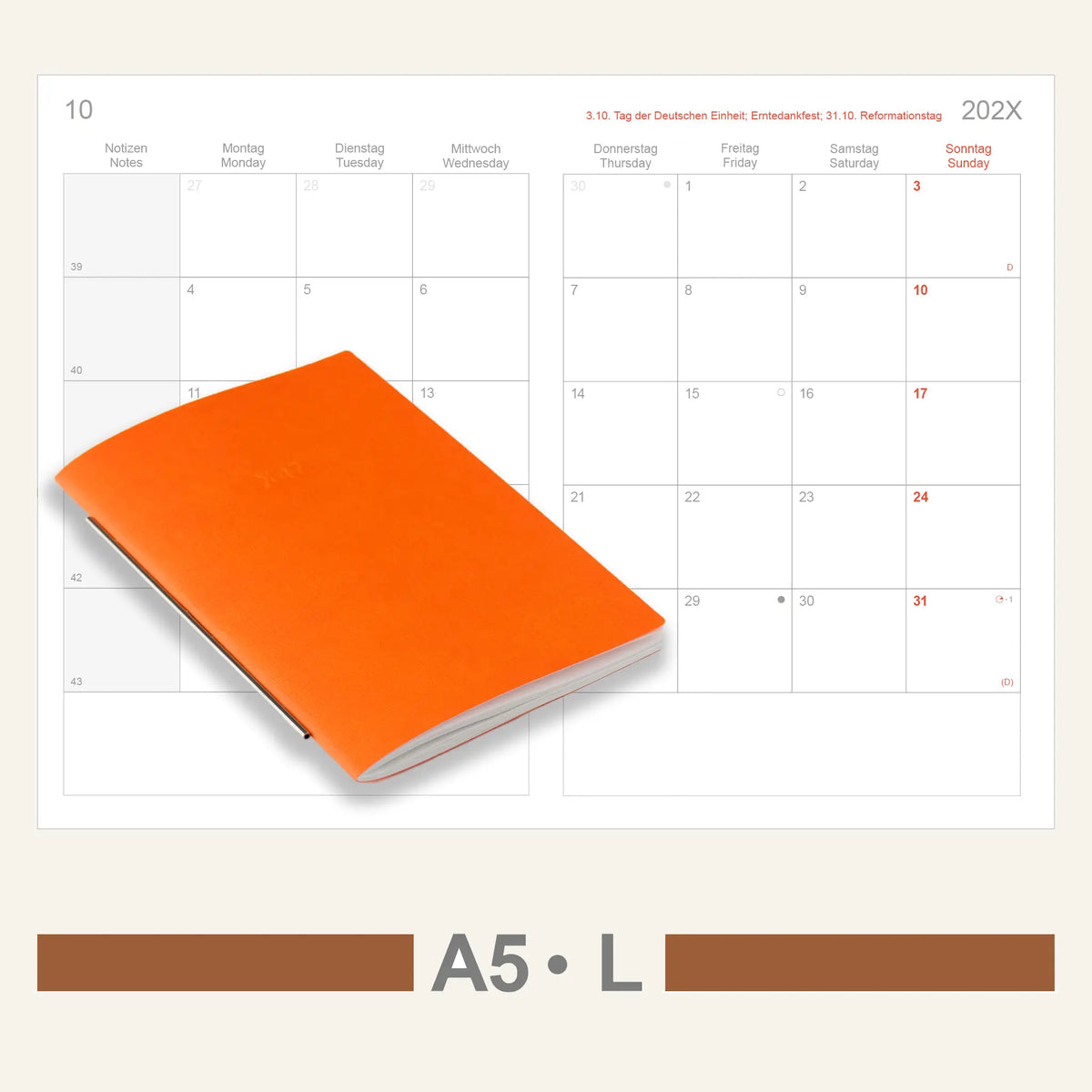 A5 Inserts - Calendar