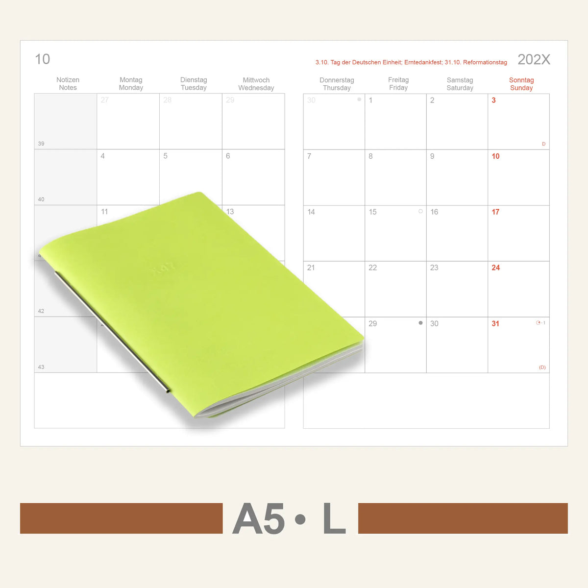 A5 Inserts - Calendar