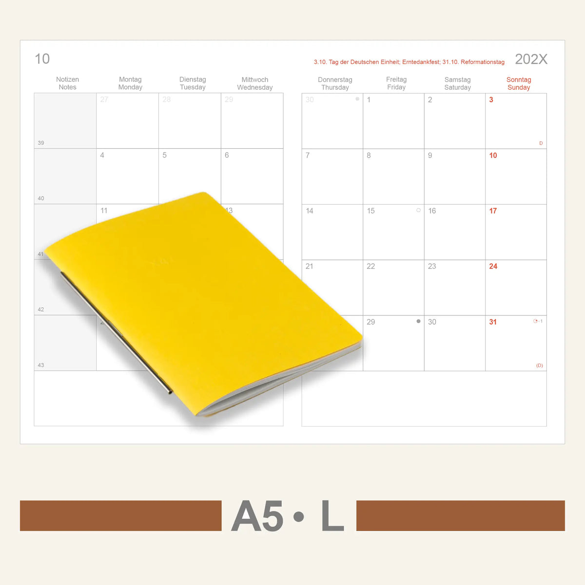 A5 Inserts - Calendar