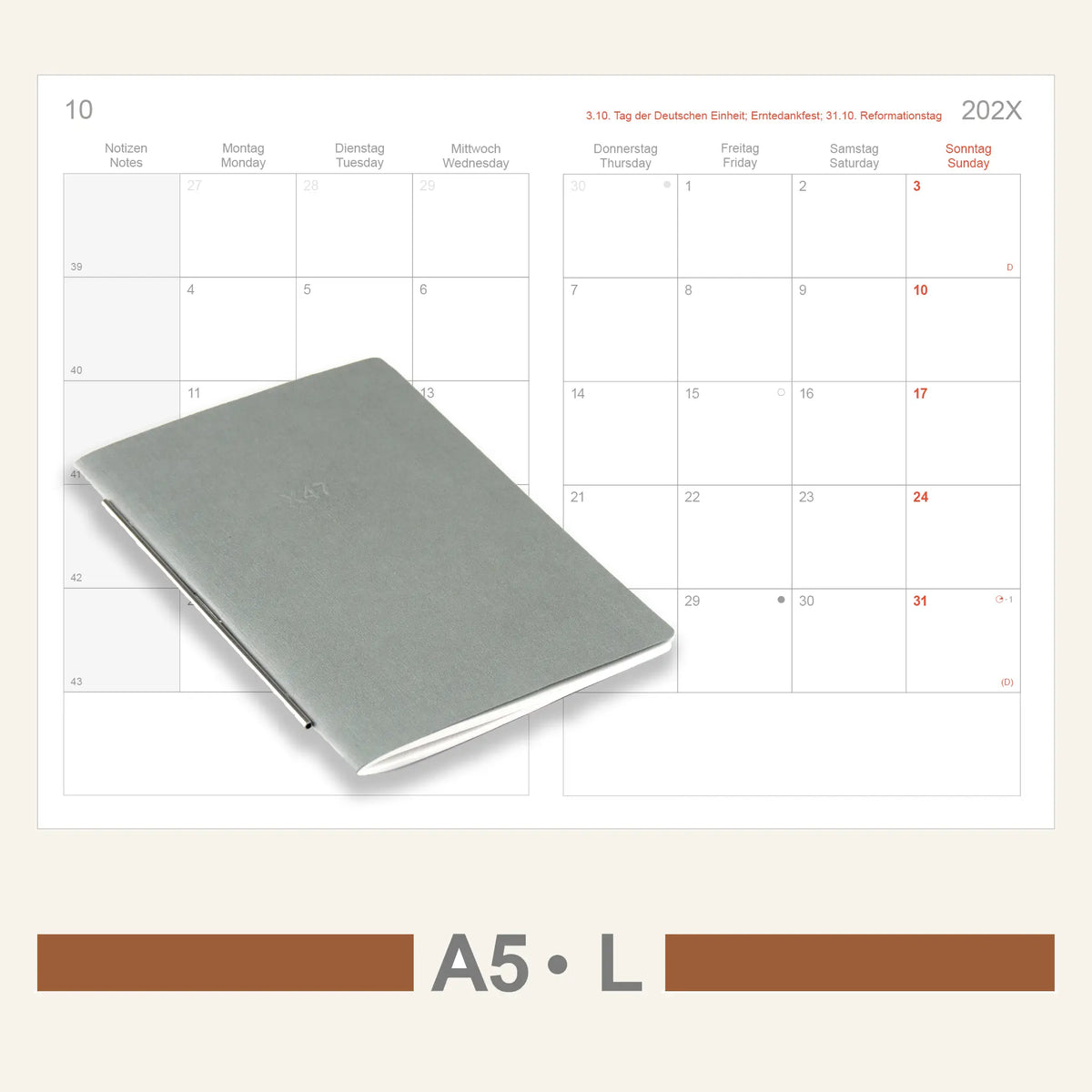 A5 Inserts - Calendar