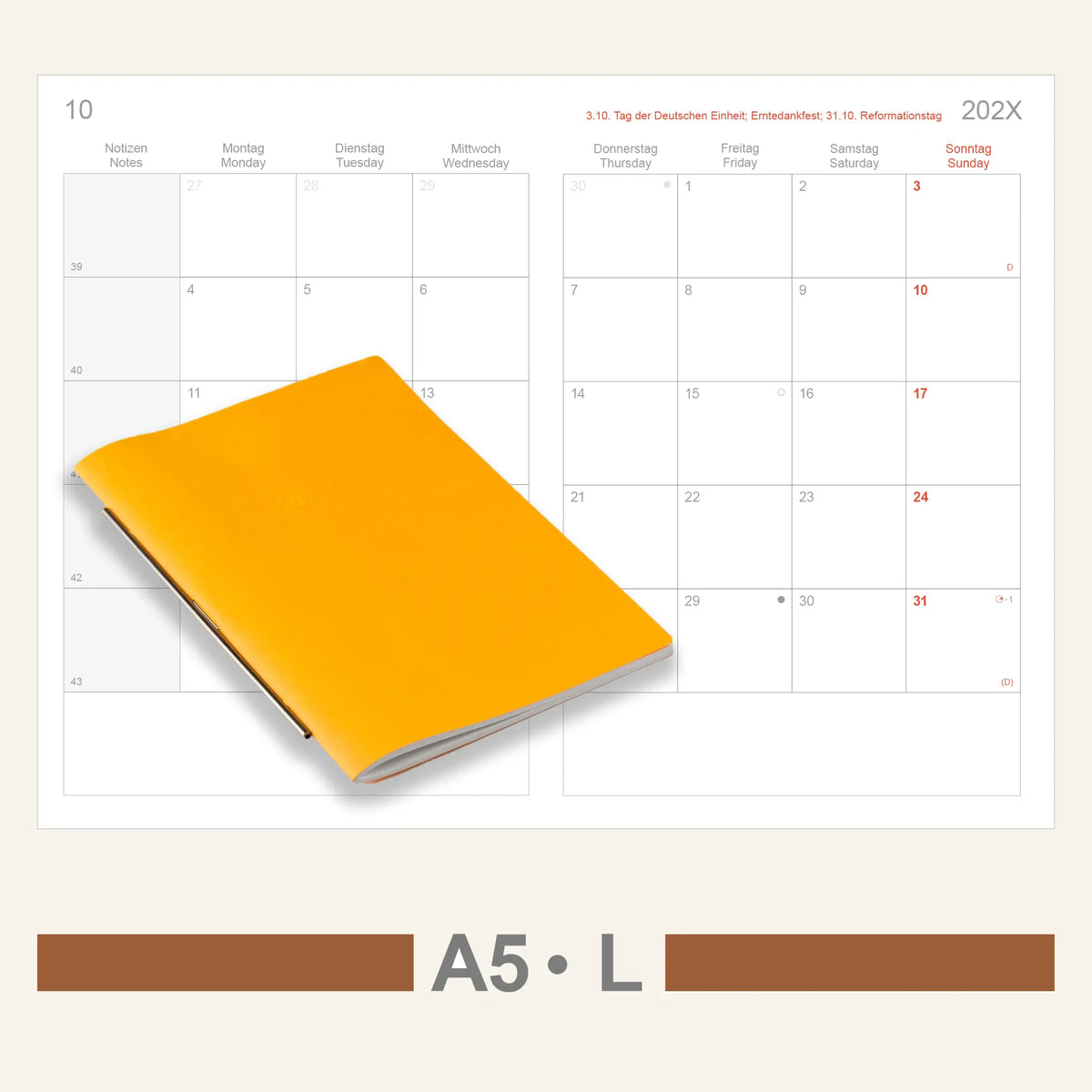 A5 Inserts - Calendar