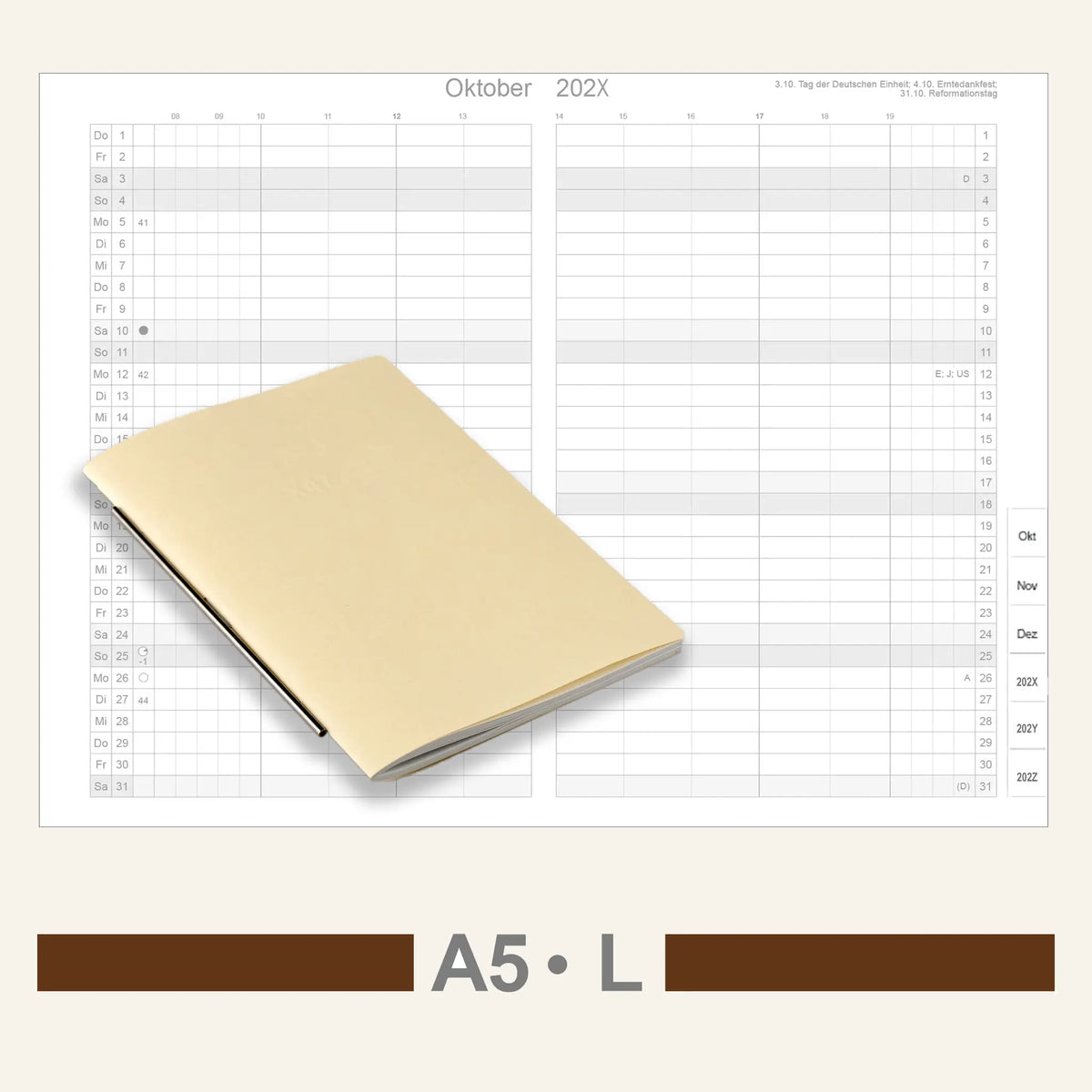 A5 Inserts - Calendar