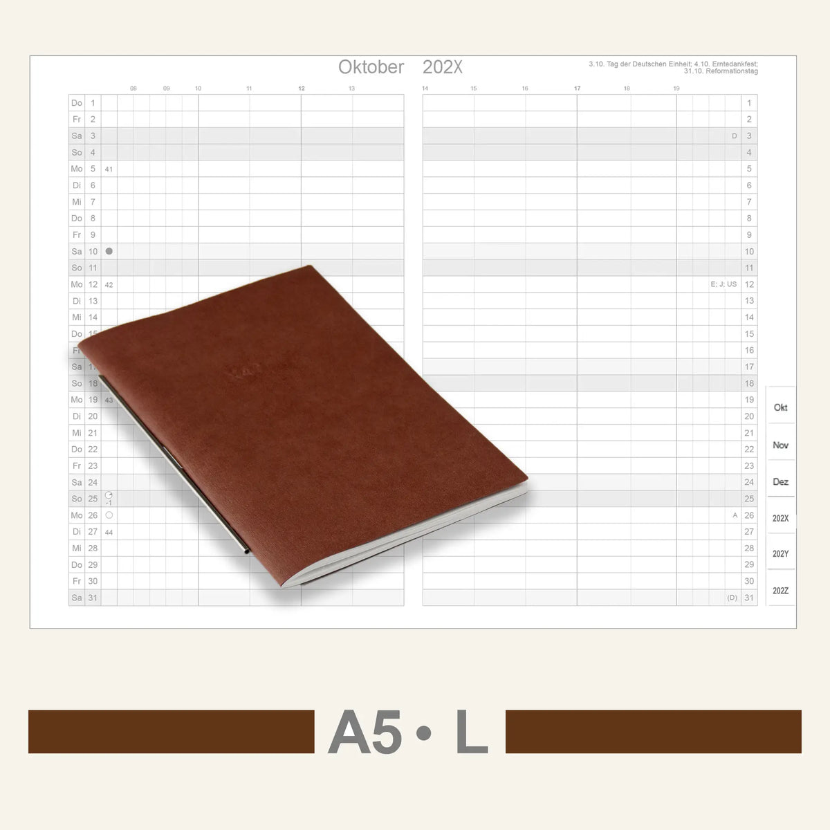 A5 Inserts - Calendar