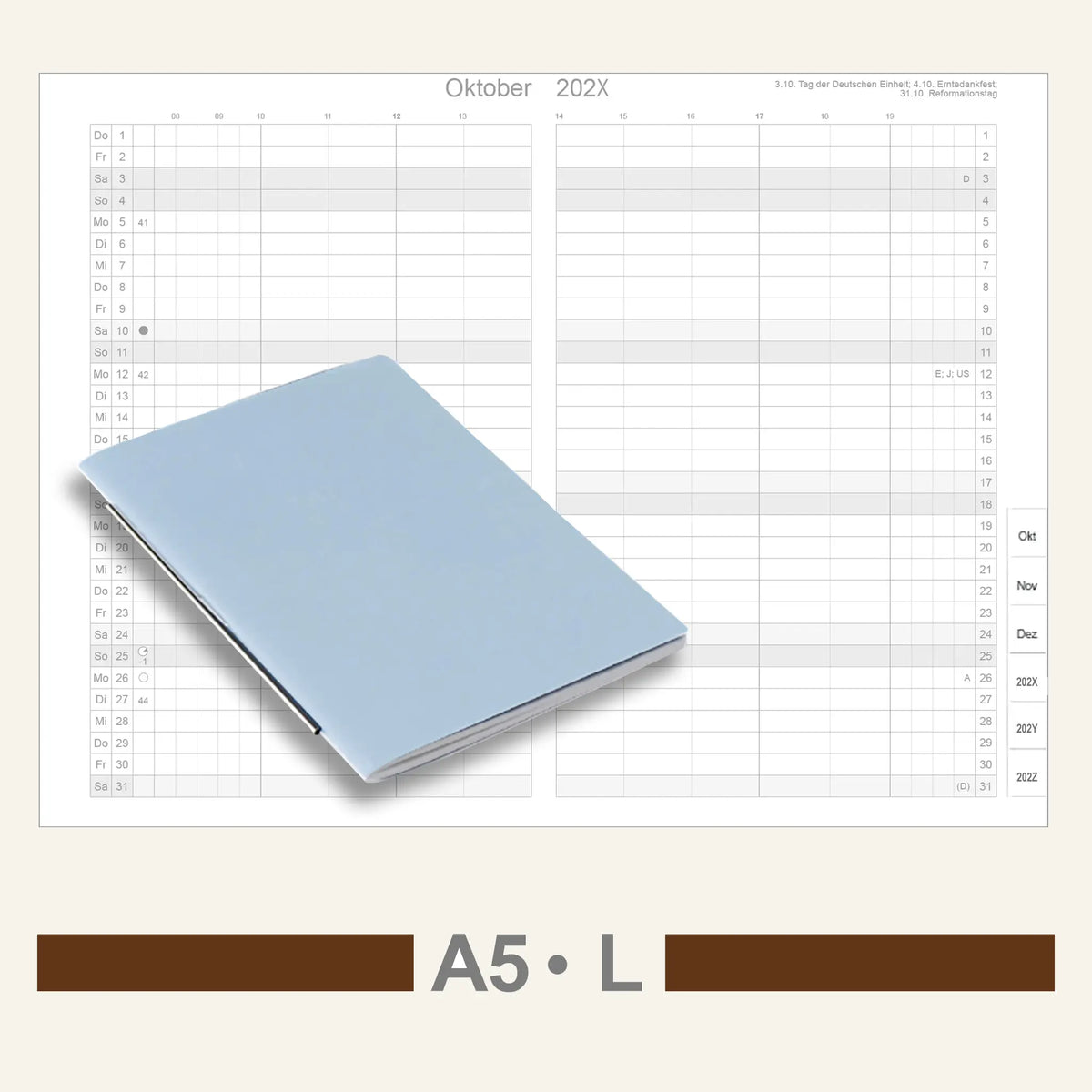 A5 Inserts - Calendar