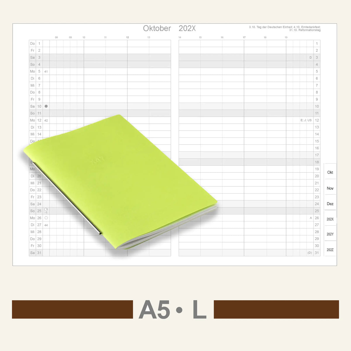 A5 Inserts - Calendar