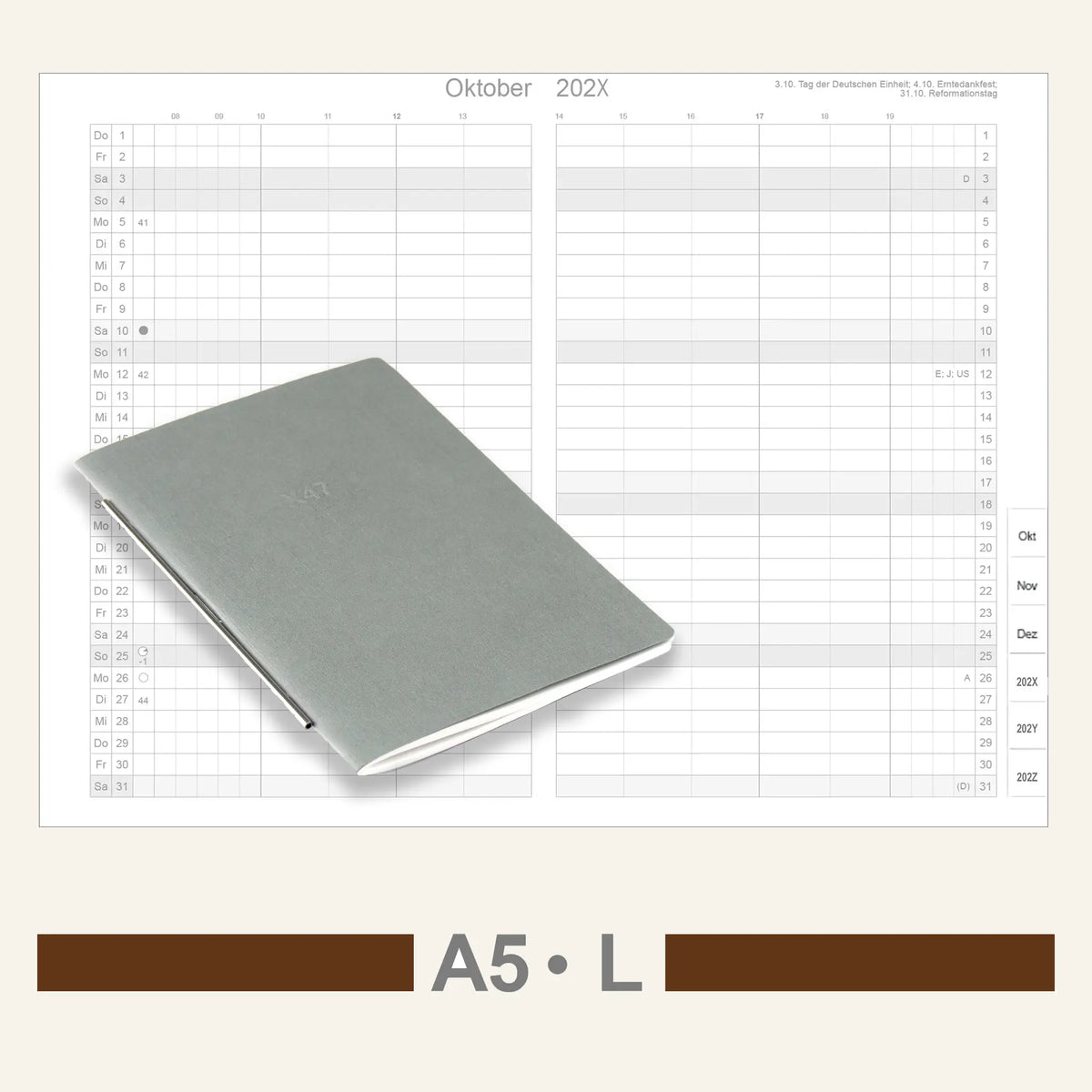 A5 Inserts - Calendar