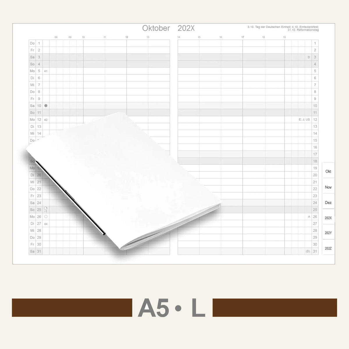 A5 Inserts - Calendar