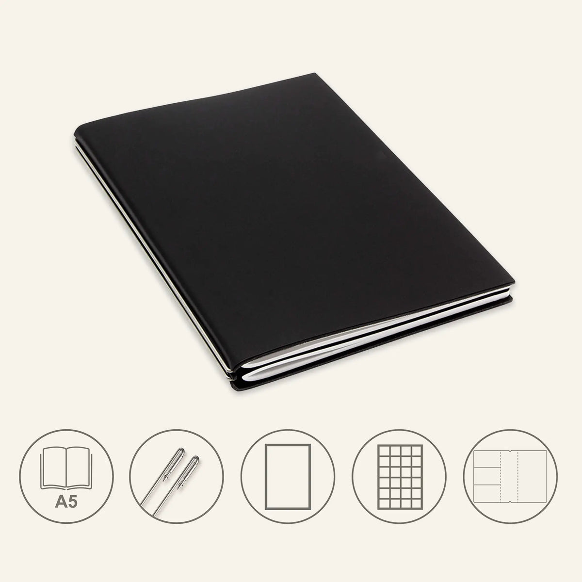 A5 STEEL Komplettpaket - Notizbuch