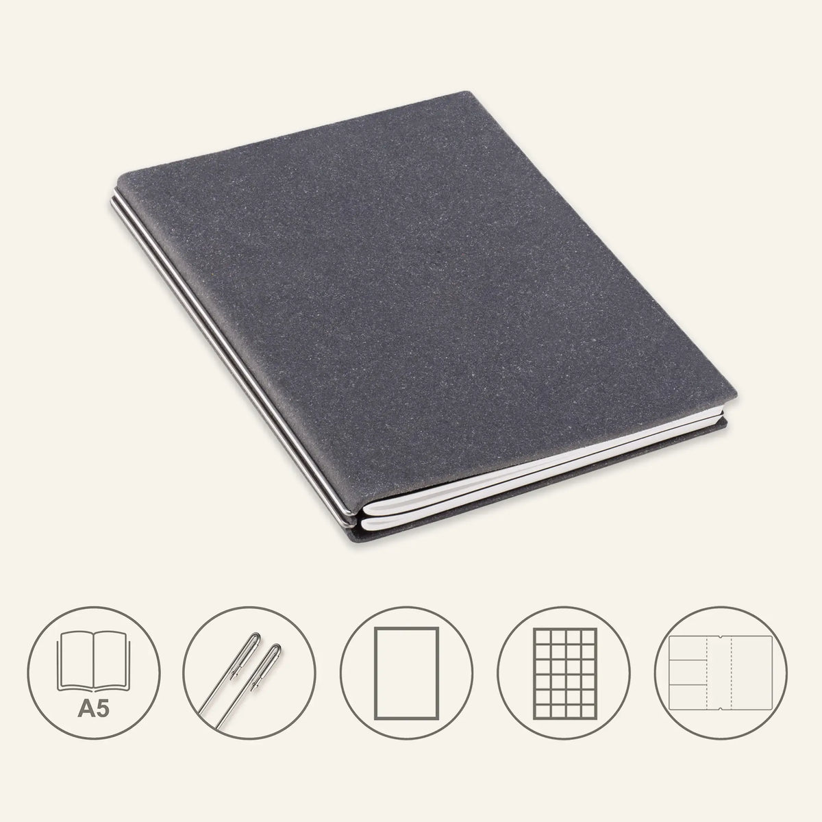A5 STEEL Komplettpaket - Notizbuch