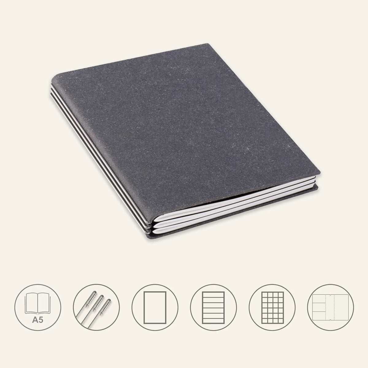 A5 STEEL Komplettpaket - Notizbuch