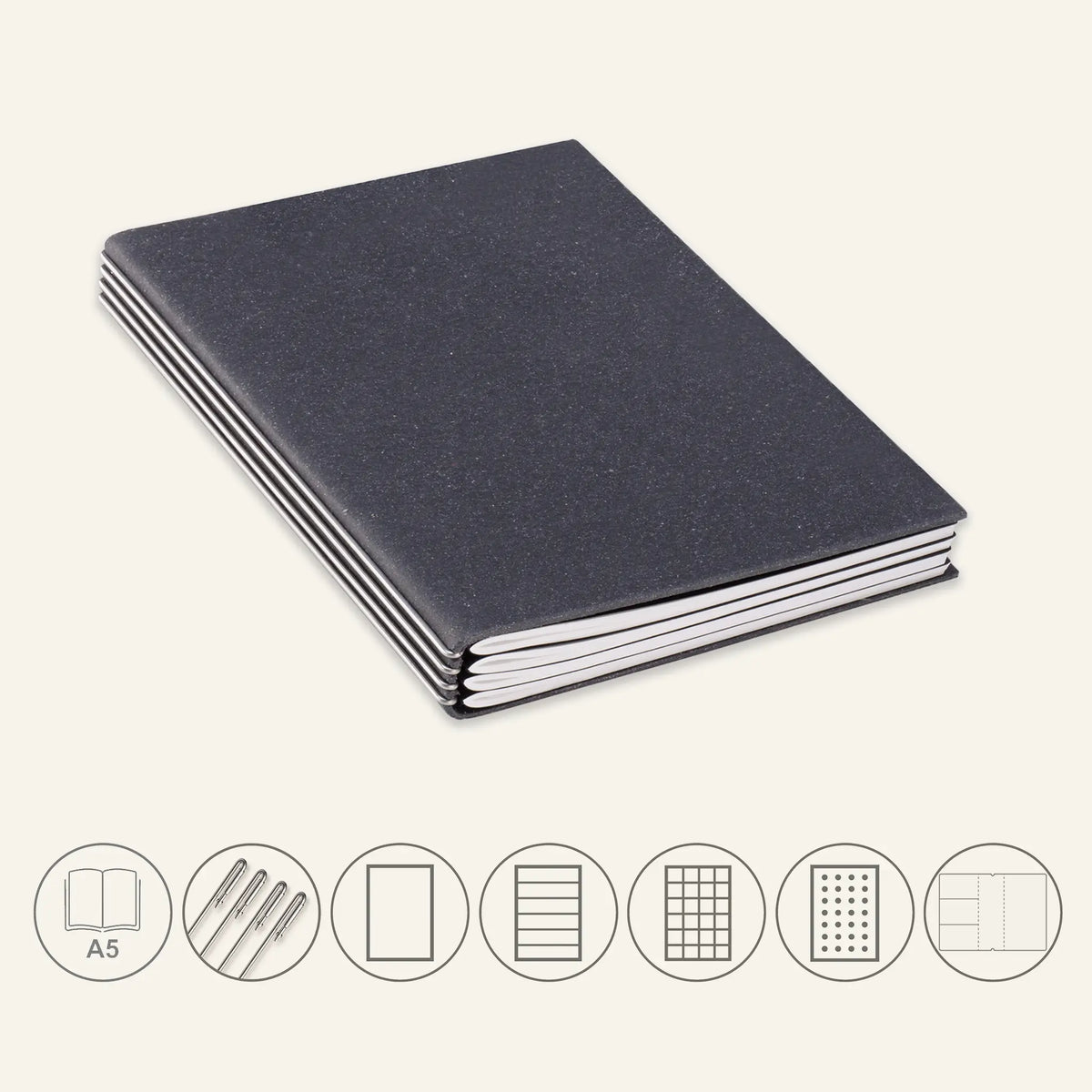 A5 STEEL Komplettpaket - Notizbuch