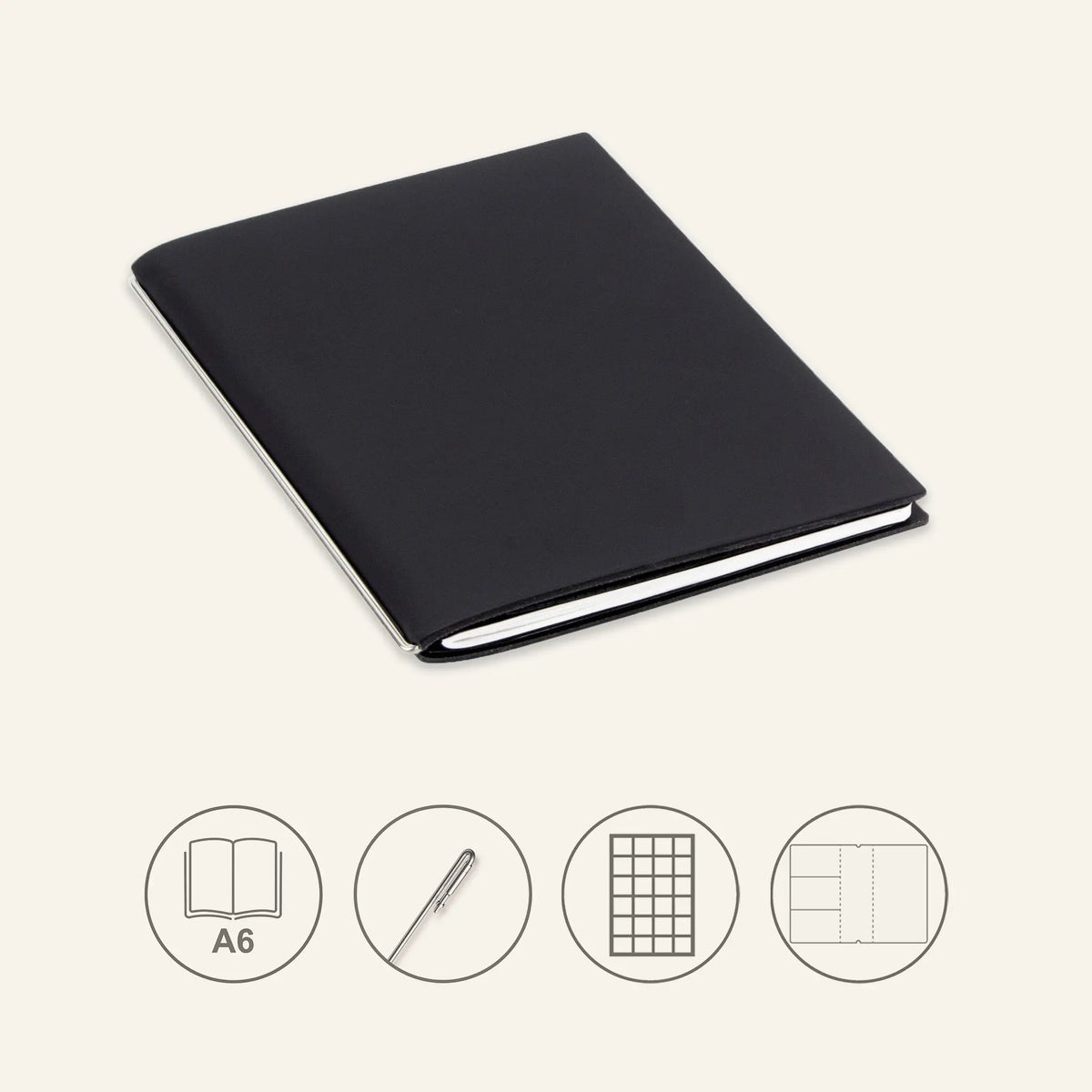 A6 STEEL Komplettpaket - Notizbuch