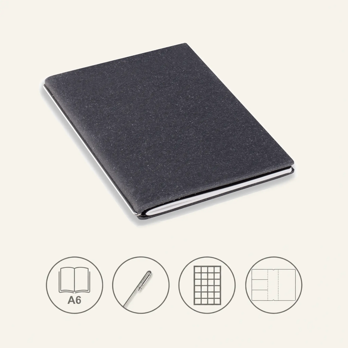 A6 STEEL Komplettpaket - Notizbuch