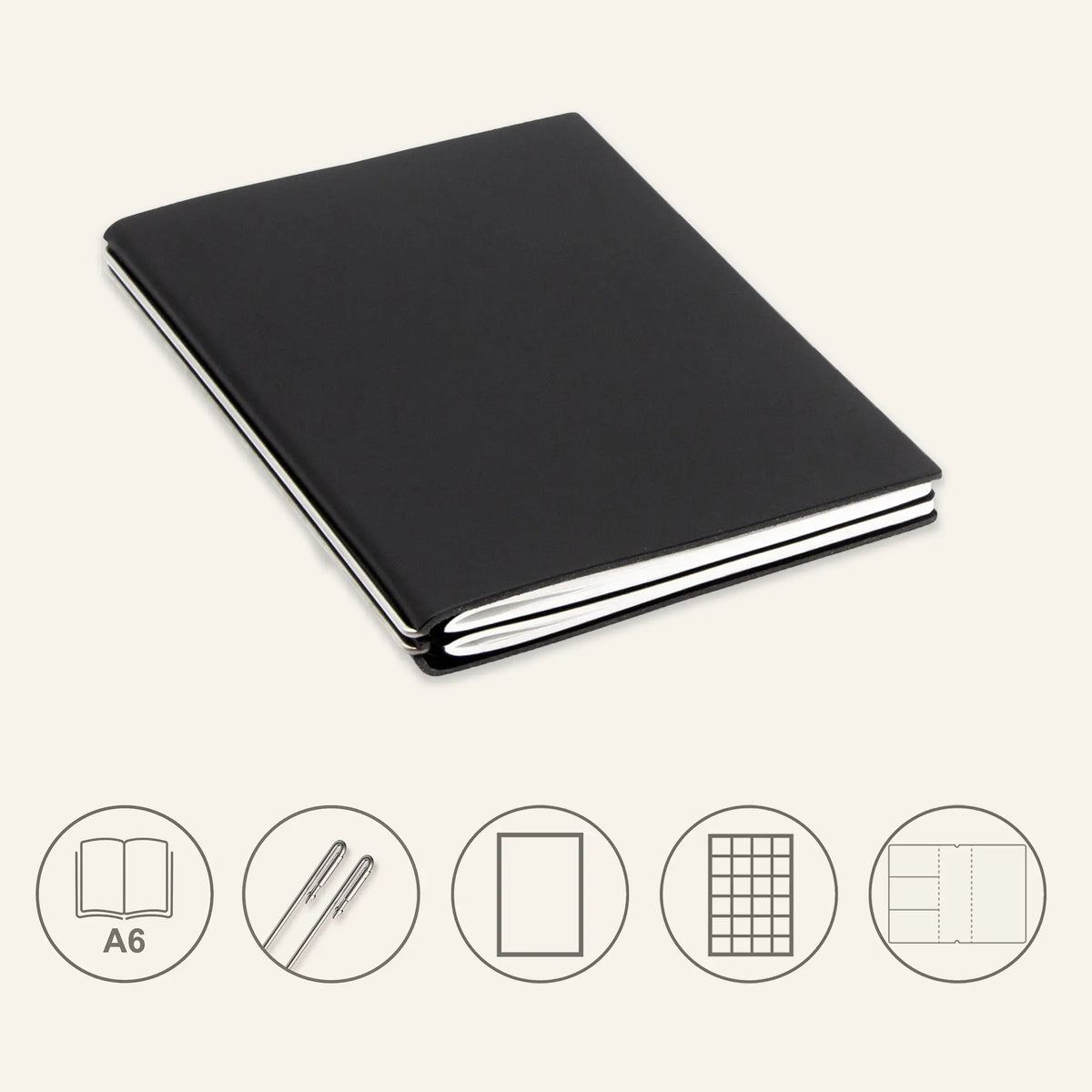 A6 STEEL Komplettpaket - Notizbuch