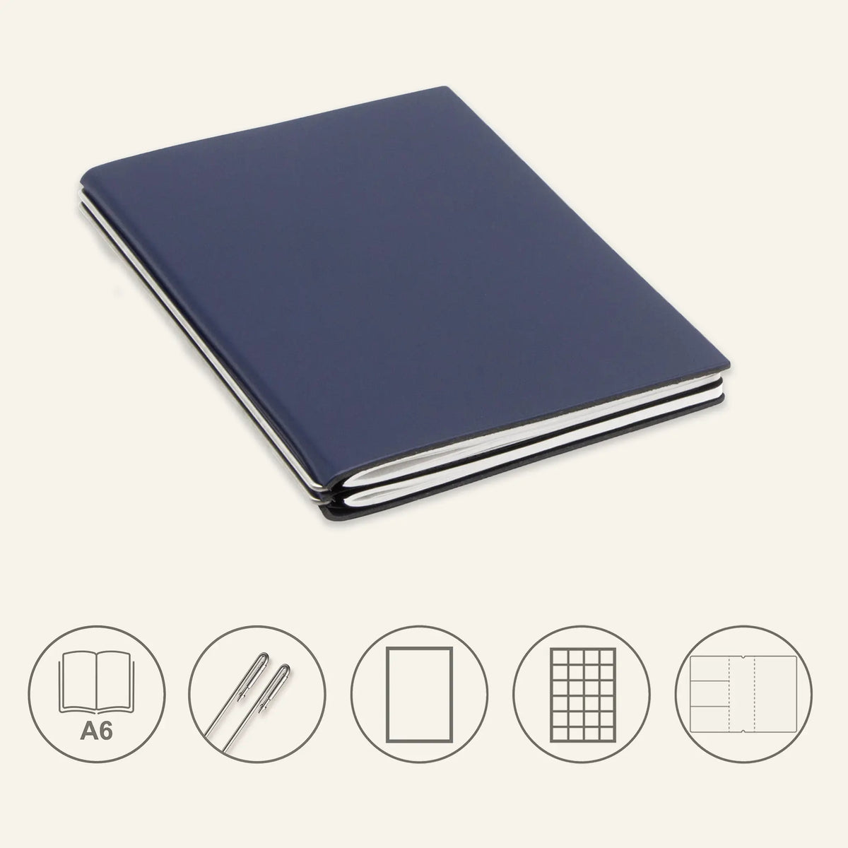 A6 STEEL Komplettpaket - Notizbuch