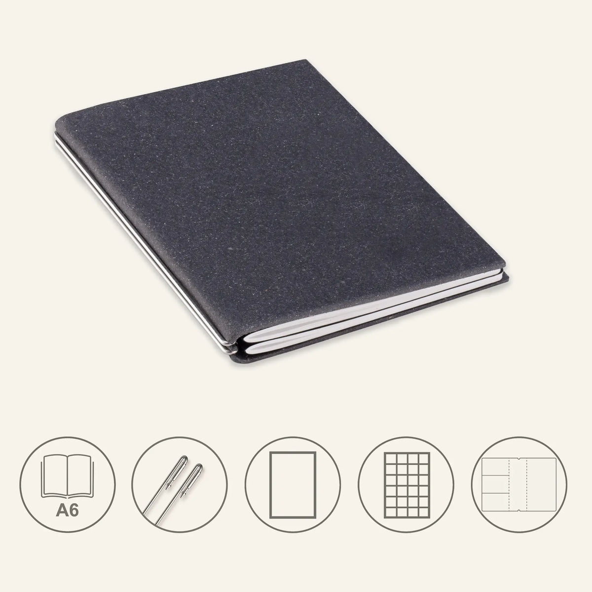 A6 STEEL Komplettpaket - Notizbuch